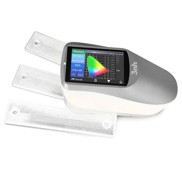 Side profile of the YS4580 Spectrophotometer, highlighting its ergonomic design and grip.